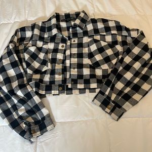Plaid cropped top